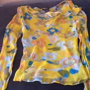 🔥🔥2 Pc SILK CREPE BEADED BLOUSE & CAMI SET